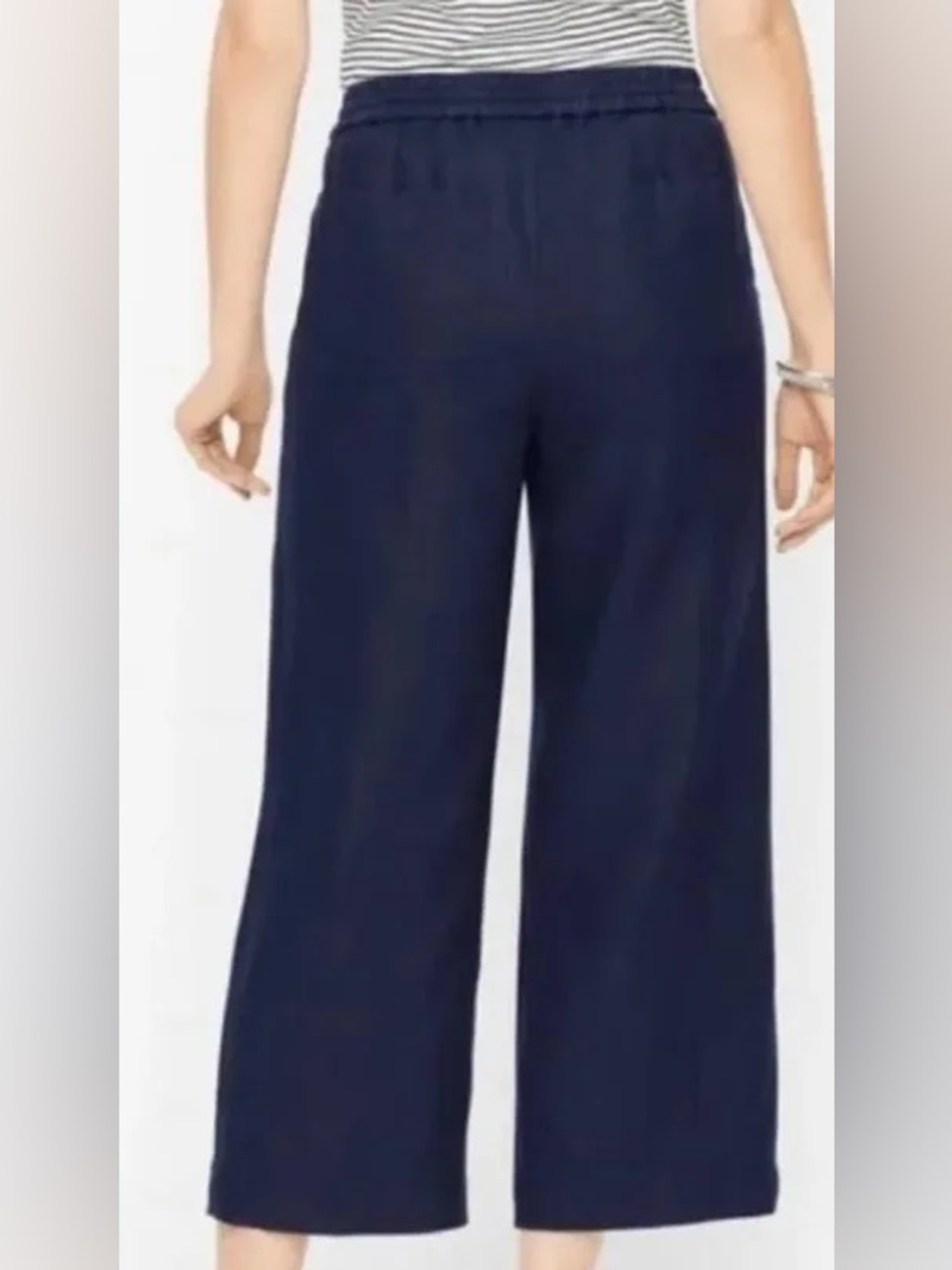 Talbots: XL, NWT, Wide Leg Navy Cropped Pants - Women